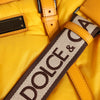 Dolce & Gabbana Yellow Orange Nylon Logo Plaque Hand Shoulder Duffle Bag