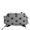 Dolce & Gabbana Polyester Gray Black DG Logo Plaque Backpack Bag