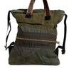 Dolce & Gabbana Military Green Patchwork Rucksack Backpack Bag