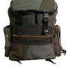 Dolce & Gabbana Military Green Patchwork Travel Backpack Bag