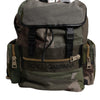 Dolce & Gabbana Military Green Patchwork School Backpack Bag