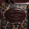 Dolce & Gabbana Brown Leopard Leather Shoulder Strap Duffle Bag