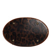 Dolce &amp; Gabbana – Tragetasche aus braunem Leder mit Leopardenmuster und Schulterriemen