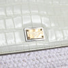 Dolce & Gabbana White Rafia Leather Top Handle Crossbody Bag