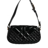 Versace Black Calf Leather Quilted Shoulder Strap Bag
