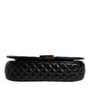 Versace Black Calf Leather Quilted Shoulder Strap Bag