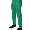 Dsquared² Green Cotton Elastic Waist Men Casual Pants