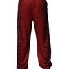 Dolce & Gabbana Red Leopard Print Polyester Men Jogger Pants