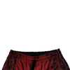Dolce & Gabbana Red Leopard Print Polyester Men Jogger Pants