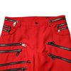 Dolce & Gabbana Red Zipper Embellished Straight Pants