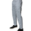 Dolce & Gabbana Light Blue Cotton Cargo Tapered Pants