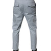 Dolce & Gabbana Light Blue Cotton Cargo Tapered Pants