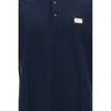 Dolce & Gabbana Blue Cotton Polo Shirt