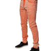 Dolce & Gabbana Orange Tie Dye Cotton Skinny Men Denim Jeans