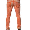 Dolce & Gabbana Orange Tie Dye Cotton Skinny Men Denim Jeans