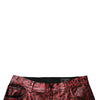 Dolce & Gabbana Red Leopard Cotton Straight Men Denim Jeans