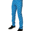 Dolce & Gabbana Blue Logo Monogram Cotton Skinny Denim Jeans