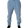 Dolce & Gabbana Light Blue Corduroy Cotton Skinny Denim Jeans