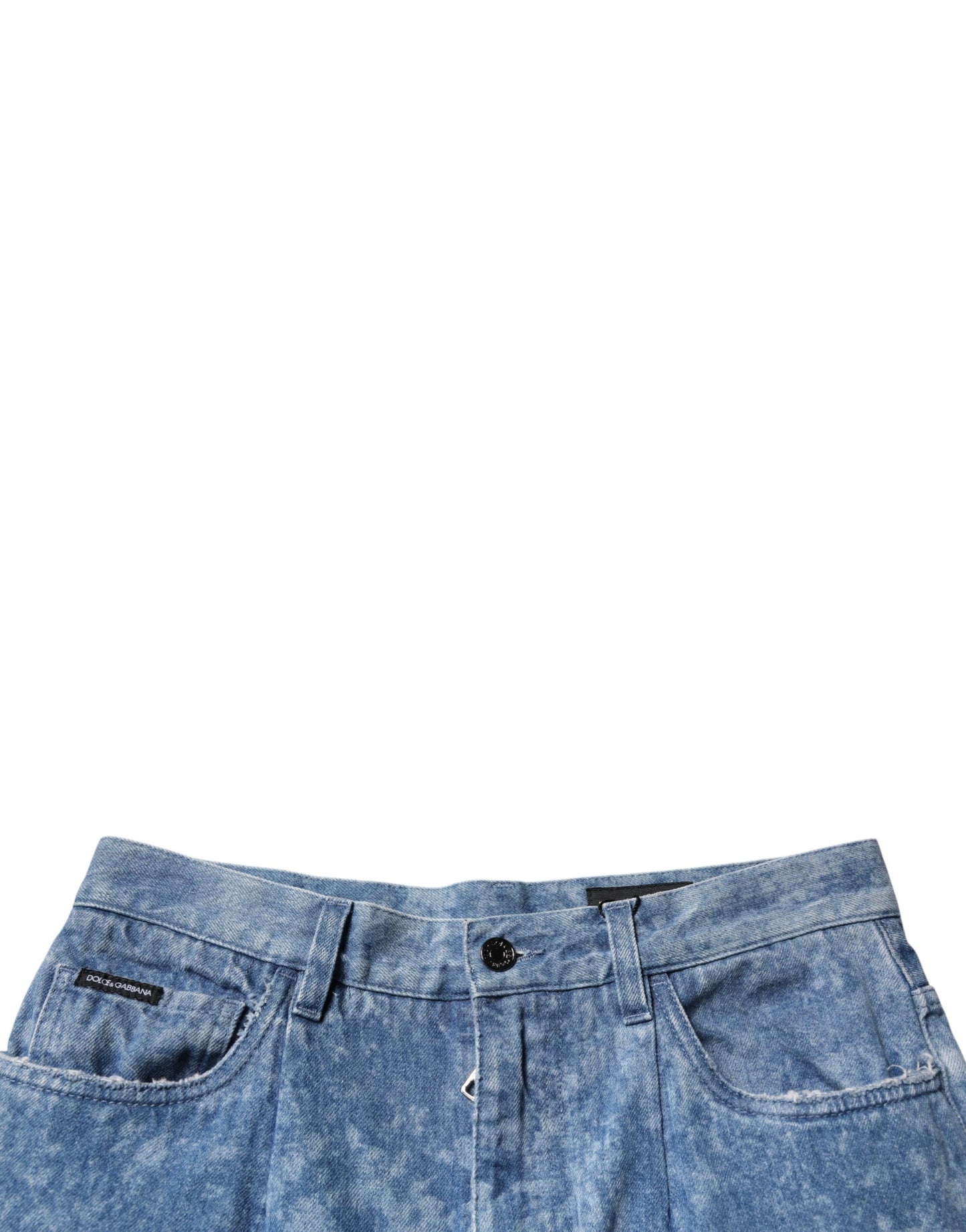 Dolce &amp; Gabbana – Skinny-Jeans aus Baumwolle in Blau mit Batikmuster für Herren