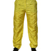 Dolce & Gabbana Yellow DG Monogram Polyester Straight Pants