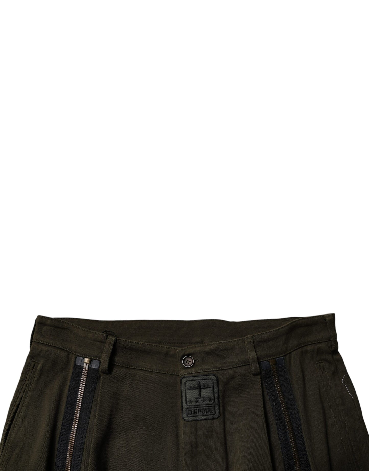 Dolce &amp; Gabbana Dunkelbraune Cargohose aus Baumwolle