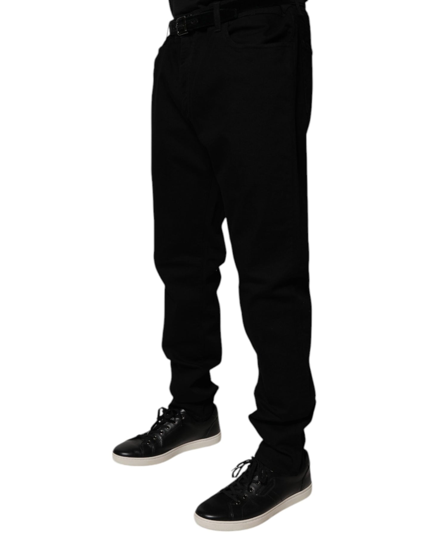 Dolce &amp; Gabbana – Schwarze Slim-Fit-Jeans aus Stretch-Baumwolle