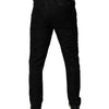 Dolce & Gabbana Black Mid Waist Jogger Men Sweatpants Pants