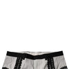 Dolce & Gabbana White Lace Trim Mid Waist Dress Formal Pants