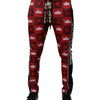 Dolce & Gabbana Red Crown Logo Monogram Men Sweatpants Pants