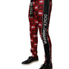 Dolce & Gabbana Red Crown Logo Monogram Men Sweatpants Pants