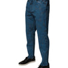 Dolce & Gabbana Blue Tie Dye Cotton Skinny Men Denim Jeans