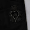 Dolce &amp; Gabbana – Schwarze Skinny-Jeans aus Baumwolle mit heiligem Herzen