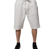 Dolce & Gabbana White Cotton Sweatshorts Men Bermuda Shorts