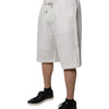 Dolce & Gabbana White Cotton Sweatshorts Men Bermuda Shorts