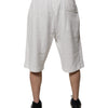 Dolce & Gabbana White Cotton Sweatshorts Men Bermuda Shorts