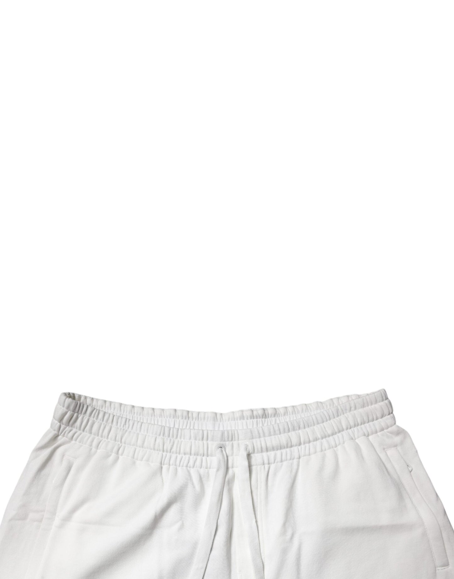 Dolce & Gabbana White Cotton Sweatshorts Men Bermuda Shorts