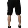 Dolce & Gabbana Black Cotton Sweatshorts Men Bermuda Shorts