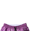 Dolce & Gabbana Metallic Pink Purple Two Tone Bermuda Shorts