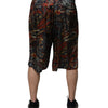 Dolce & Gabbana Multicolor Marble Print Trouser Bermuda Shorts