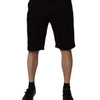 Dolce & Gabbana Maroon Cotton Sweatshorts Men Bermuda Shorts