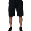 Dolce & Gabbana Black Cotton Sweatshorts Men Bermuda Shorts
