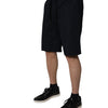 Dolce & Gabbana Black Cotton Sweatshorts Men Bermuda Shorts