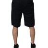 Dolce & Gabbana Black Cotton Sweatshorts Men Bermuda Shorts