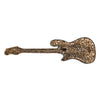 Dolce & Gabbana Gold Brass Logo Beaded Guitar Pin Brooch