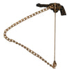 Dolce & Gabbana Black Gold Brass Copper Revolver Brooch Lapel Pin