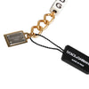 Dolce & Gabbana Multicolor Gold Tone Brass Chain DG Logo Dice Bracelet