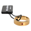 Dolce & Gabbana Gold Tone Brass Red Crystal DG Logo Ring