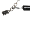 Dolce & Gabbana Silver Brass Chain Dice Logo Embellished Charm Bracelet