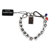 Dolce & Gabbana Silver Brass Chain Dice Logo Embellished Charm Bracelet