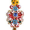 Dolce & Gabbana Multicolor Spring CARRETTO Gold Brass Crystal Hair Clip
